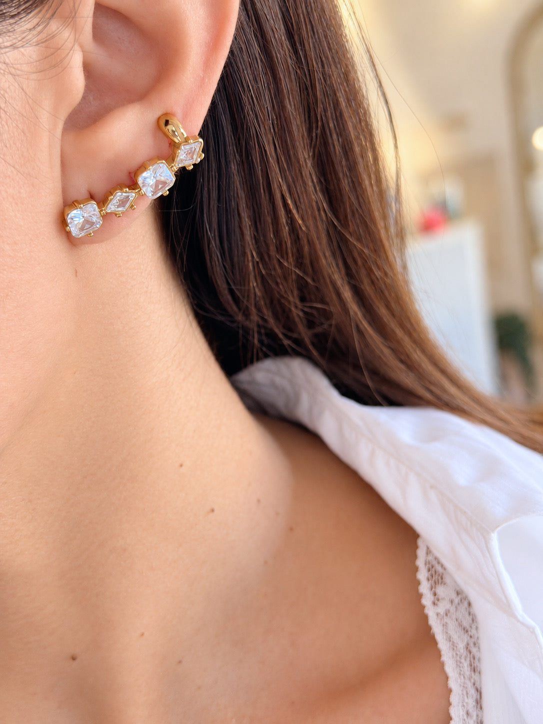 Ear cuff Crystal line