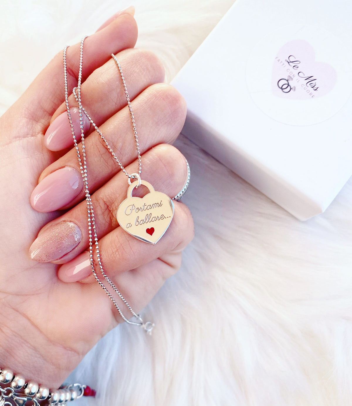 Collana ciondolo cuore personalizzabile