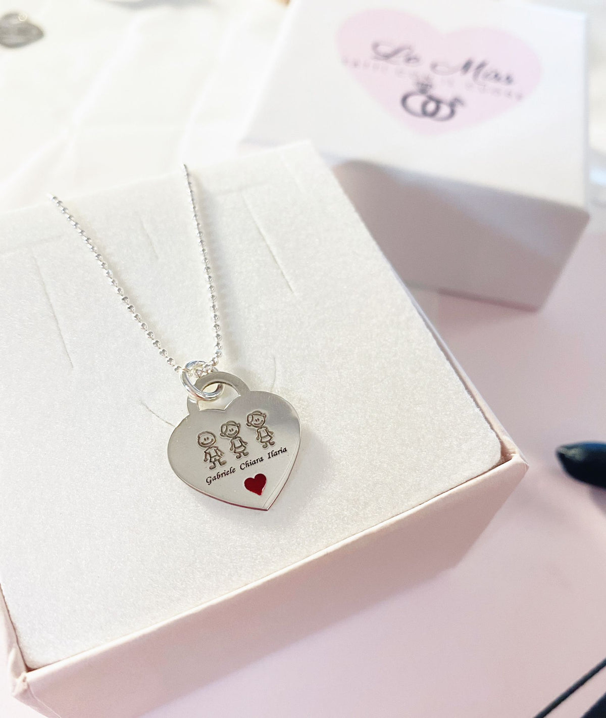 Collana ciondolo cuore personalizzabile