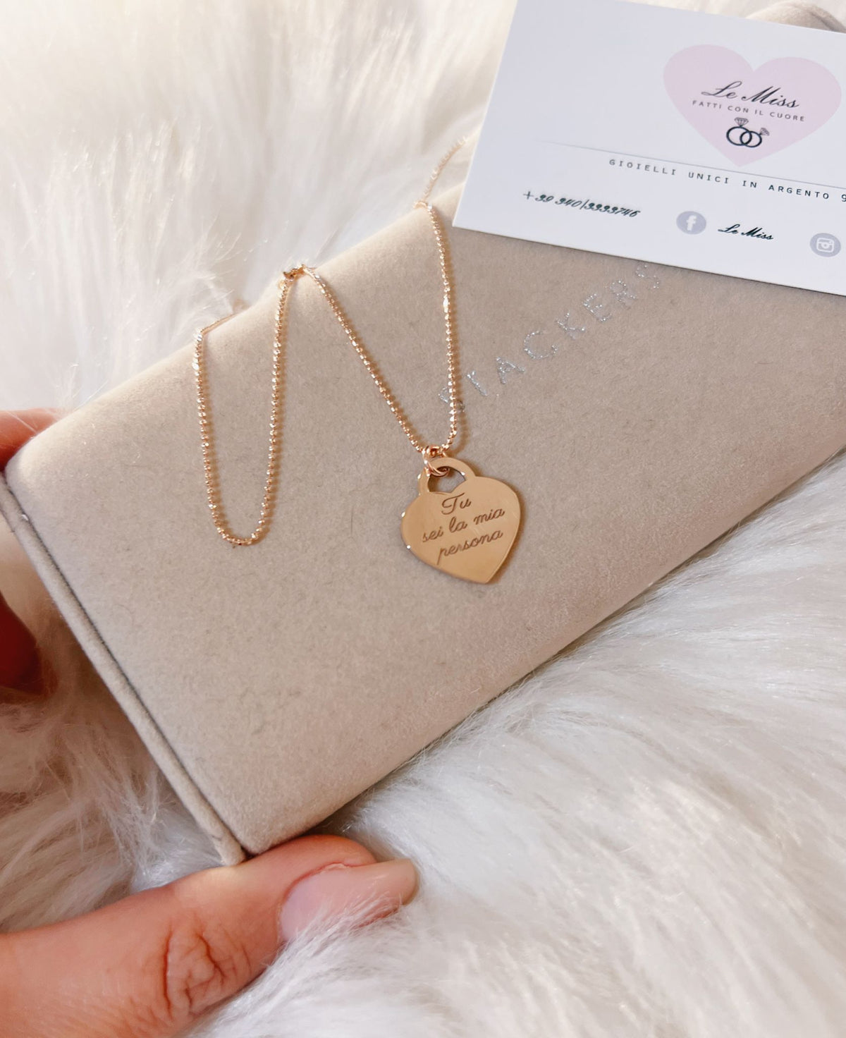 Collana ciondolo cuore personalizzabile