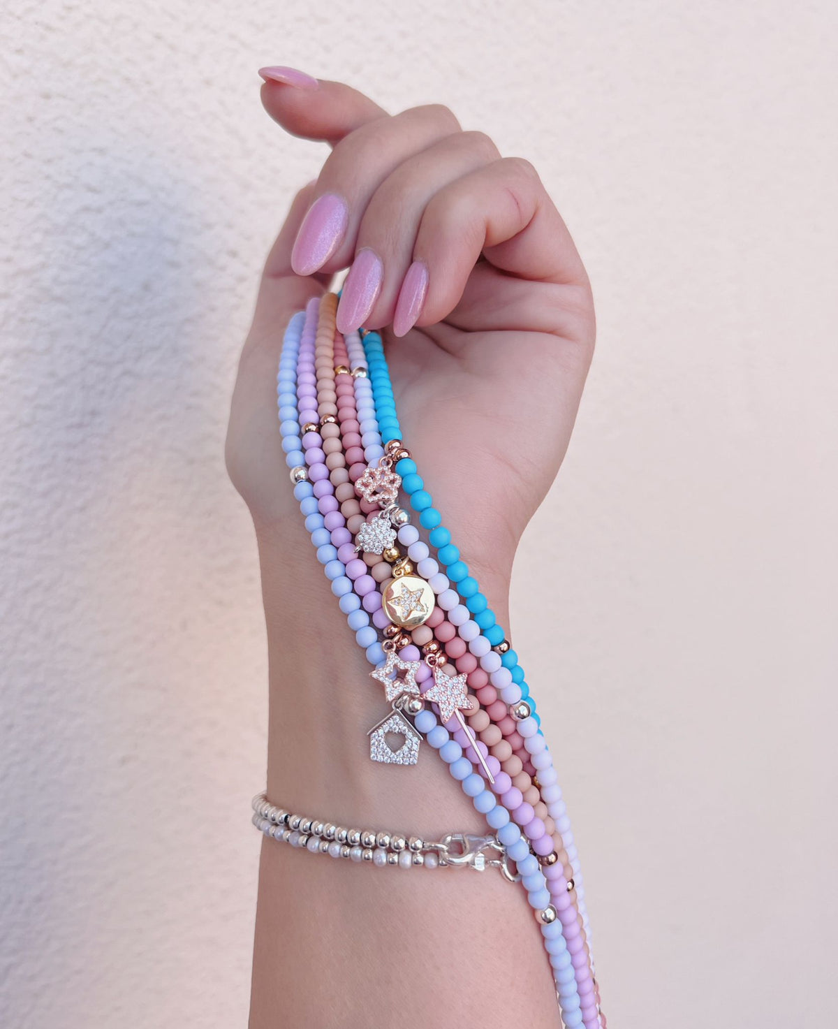 Collane rainbow charms zirconi