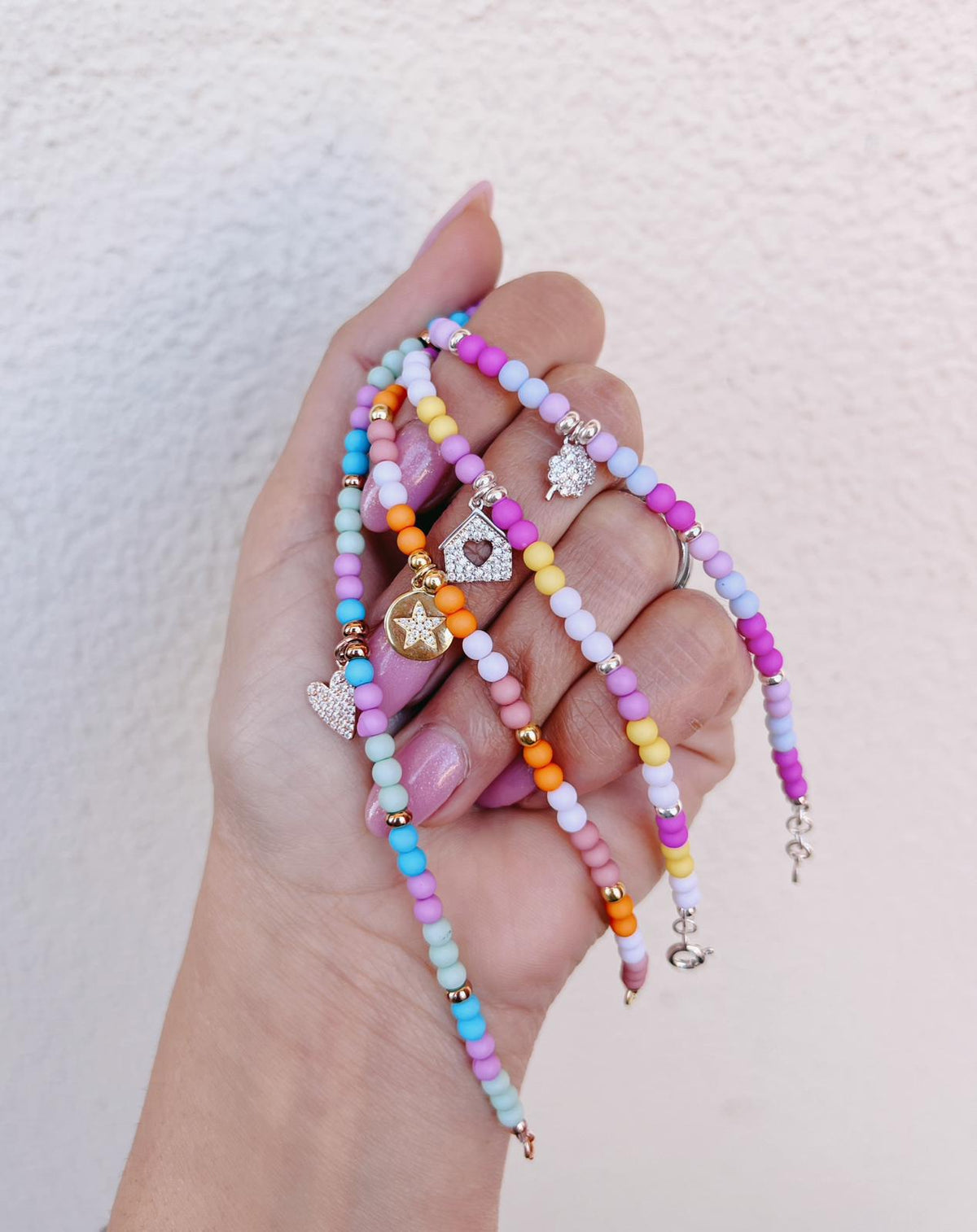 Bracciali rainbow Charms zirconi