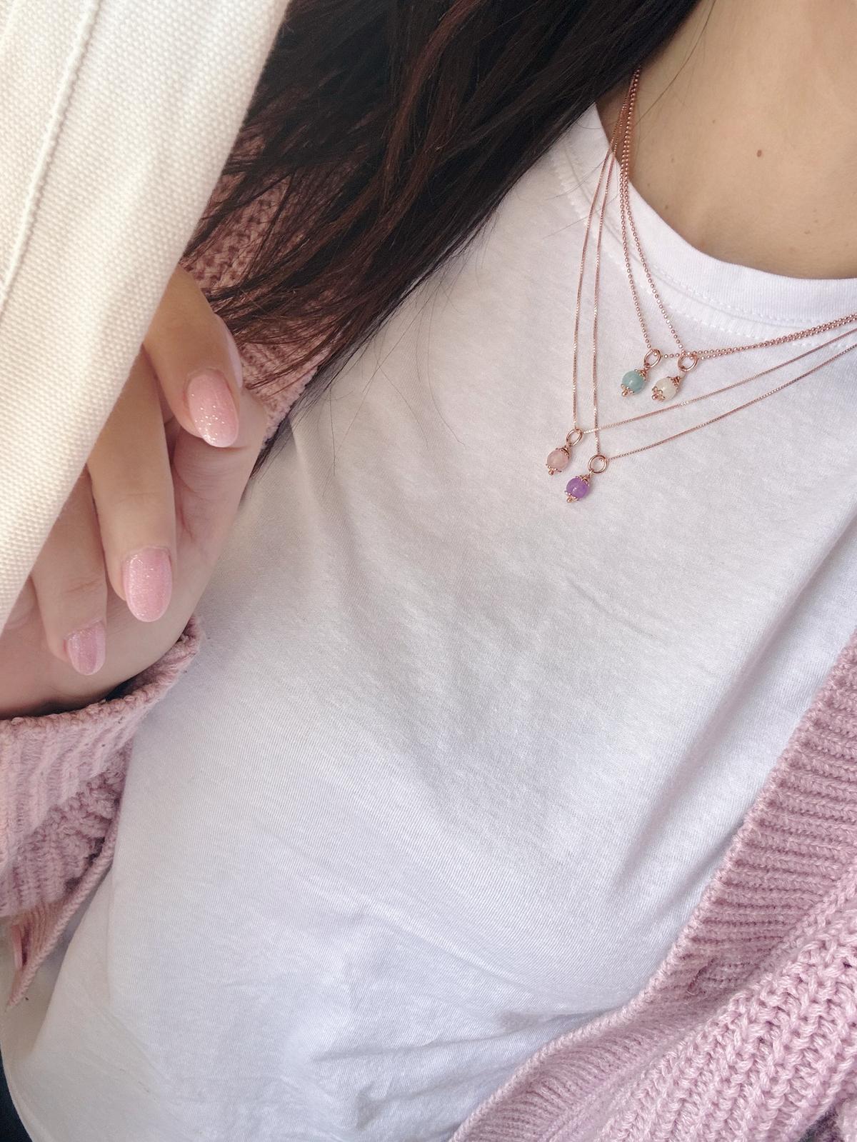 Collana pietra di quarzo