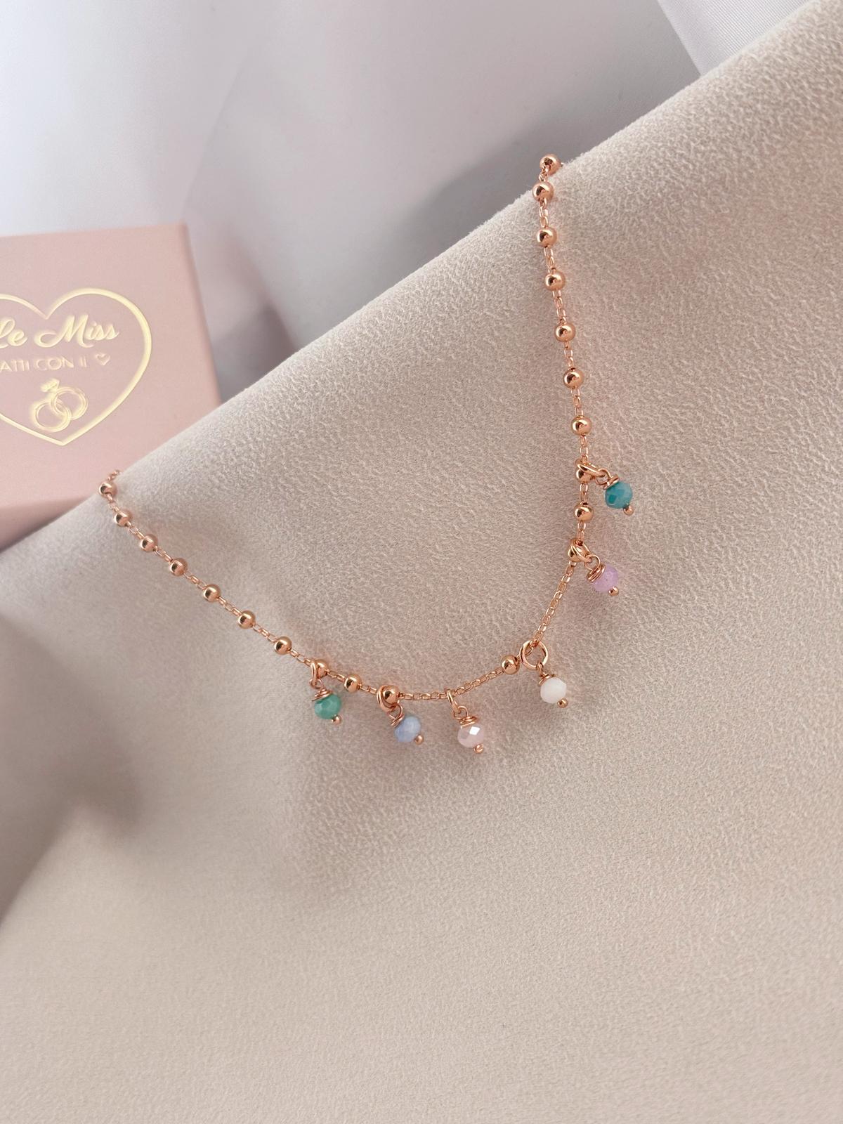 Collana gocce di cristalli