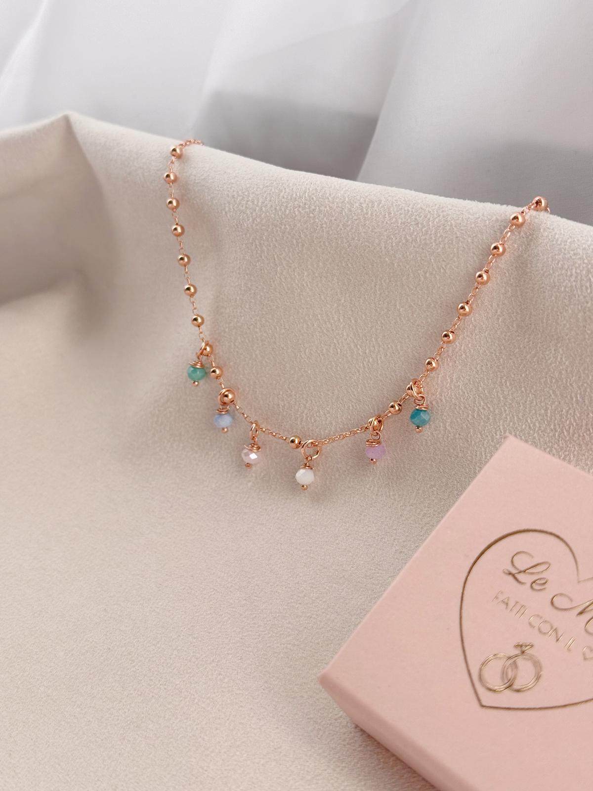 Collana gocce di cristalli