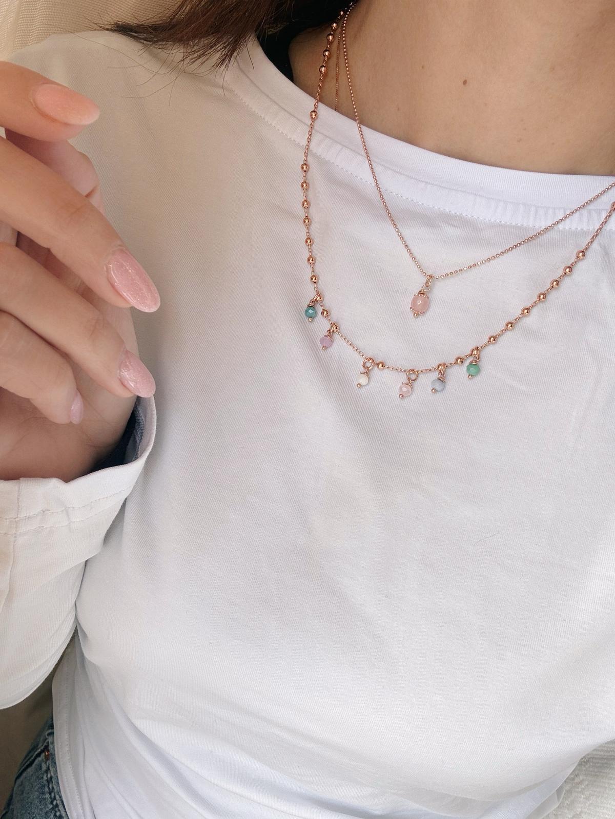 Collana gocce di cristalli