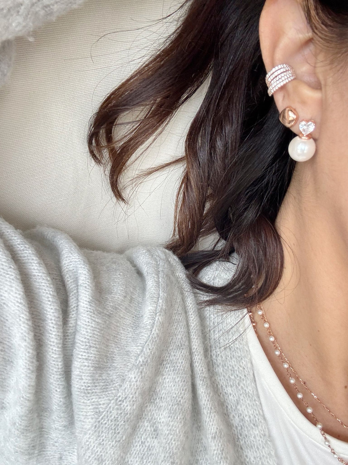 Ear cuff big diamantata