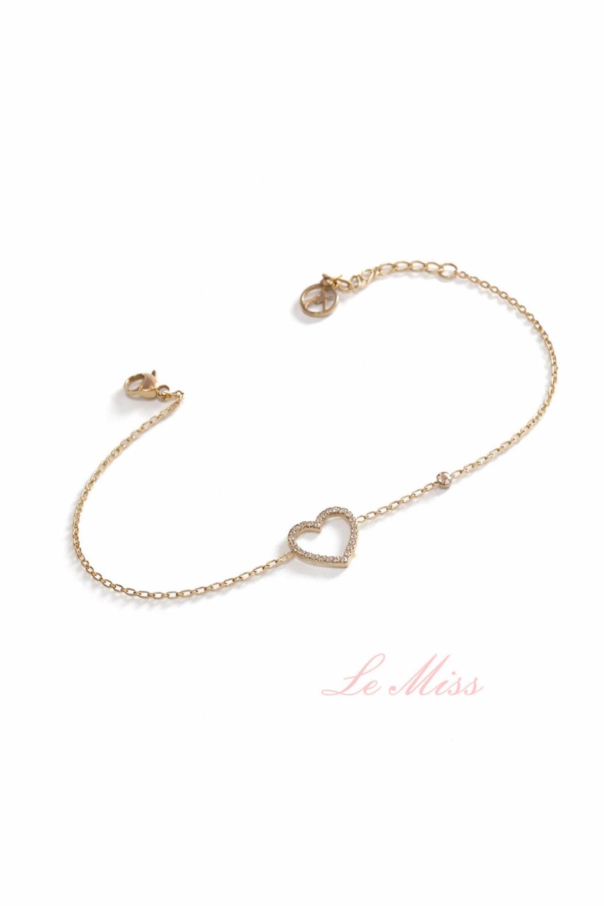 Bracciale cuore e punto luce