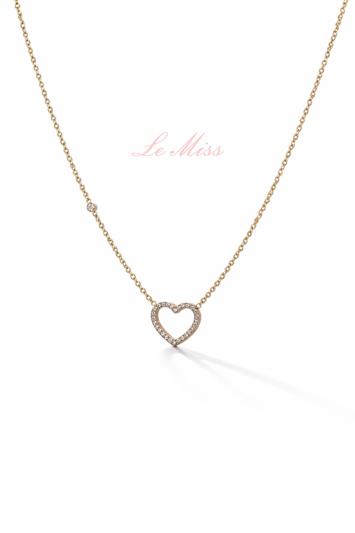 Collana cuore e punto luce
