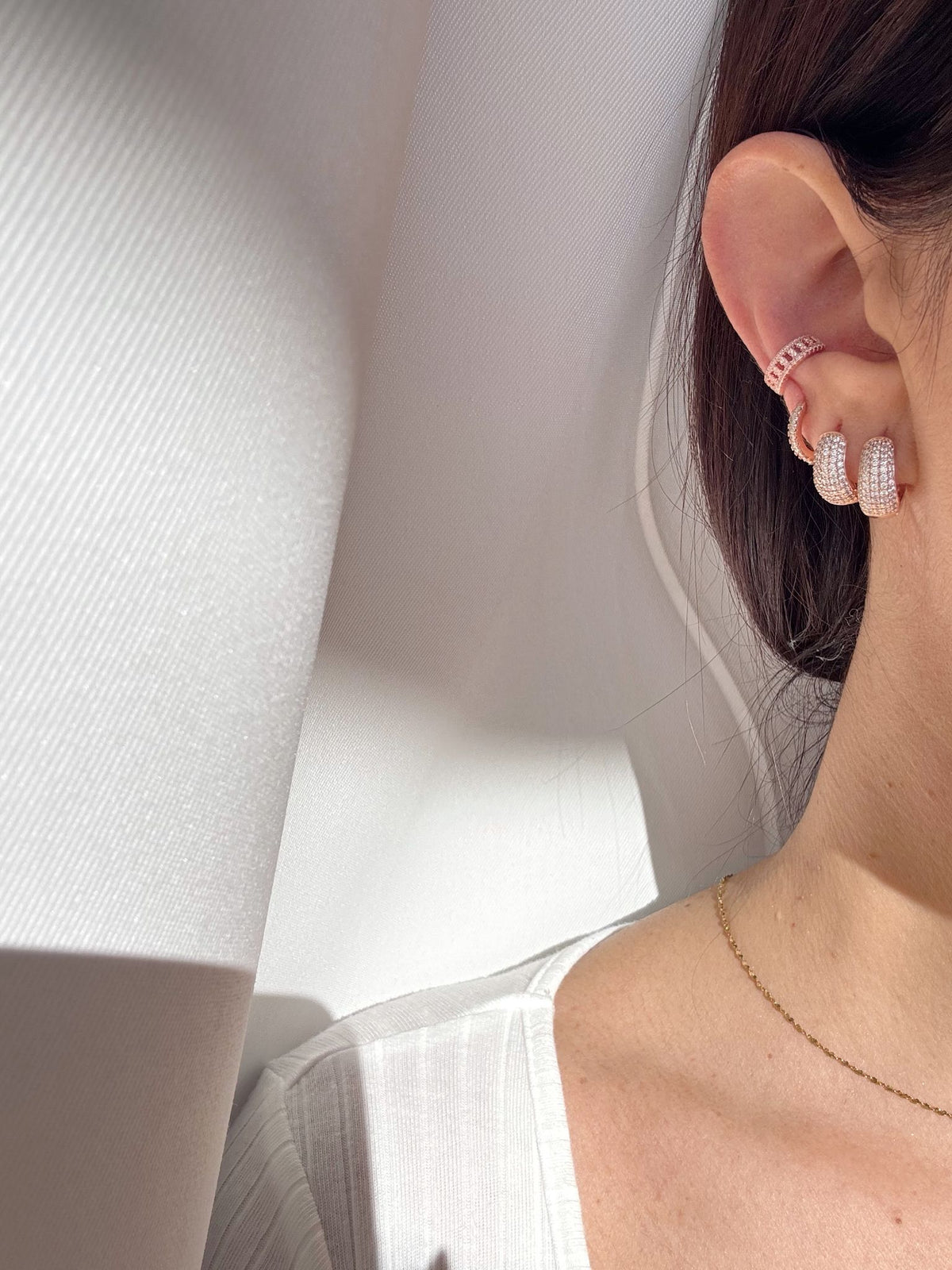 Ear cuff fascetta zirconi