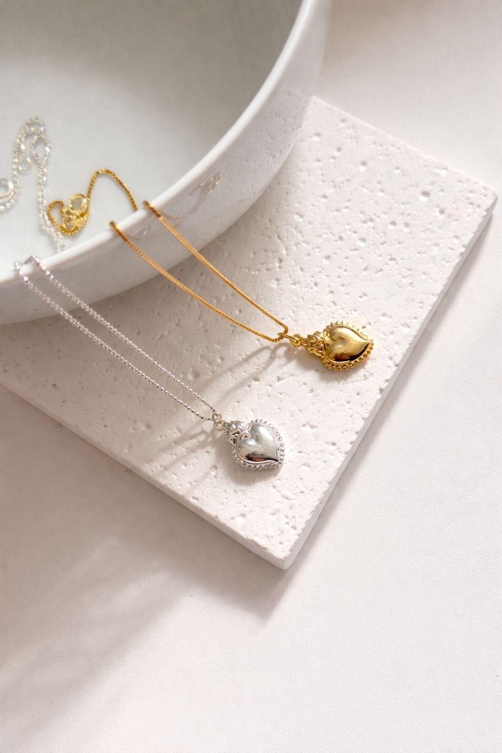 Collana cuore fiammante