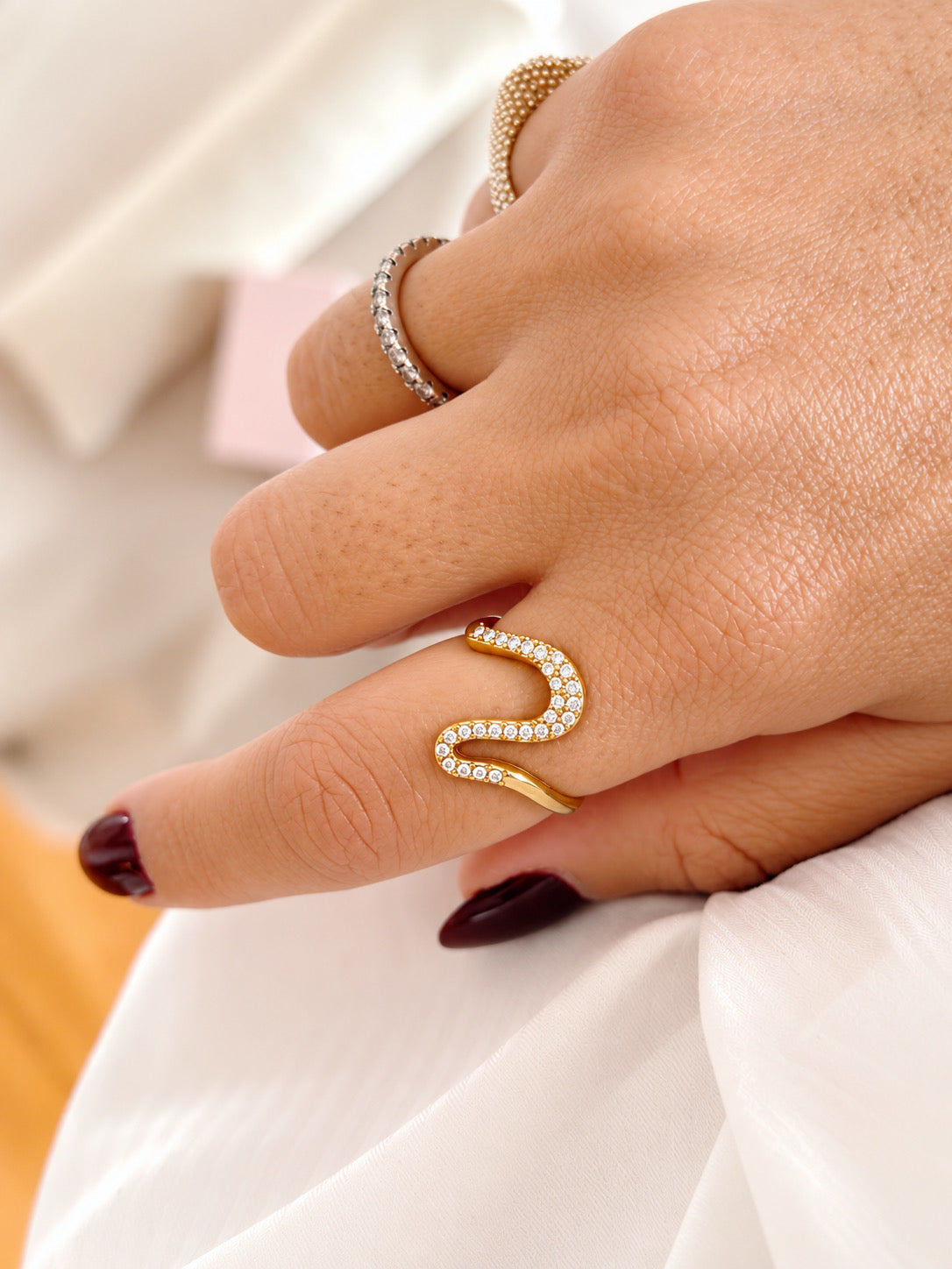 Anello Wave shine