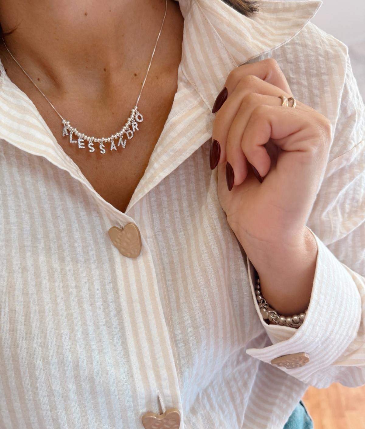 Collana nome e rondelle