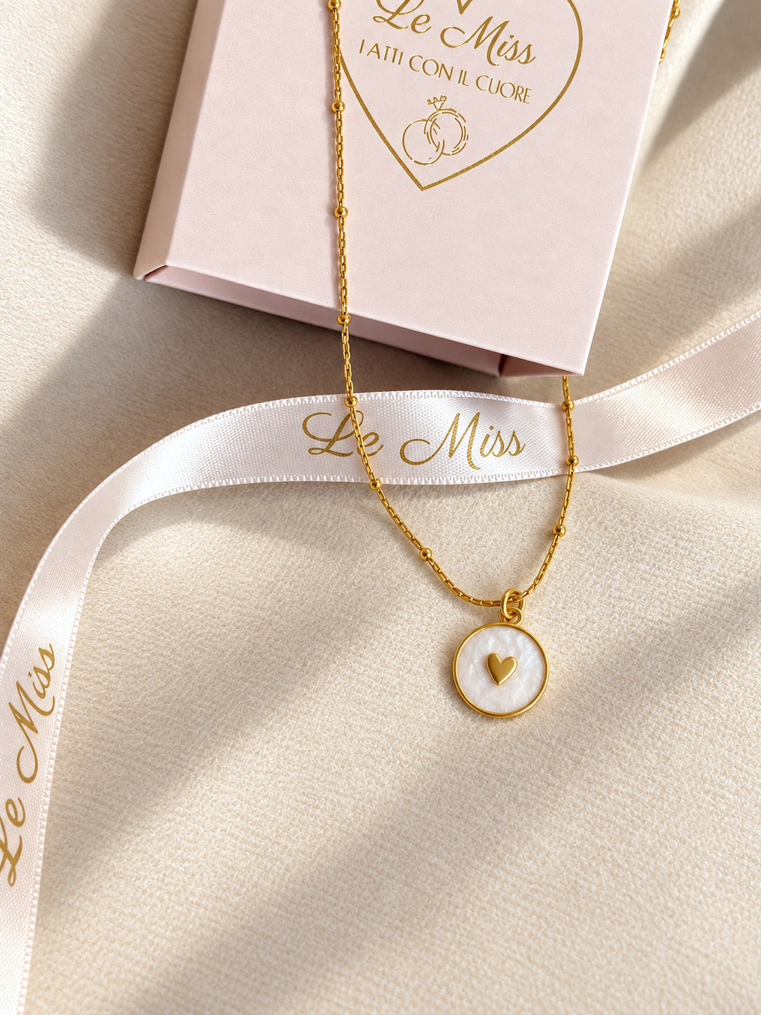 Collana heart pearl