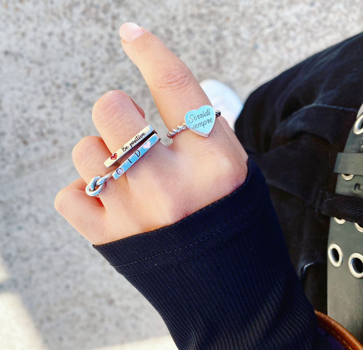 Anello squadrato personalizzato