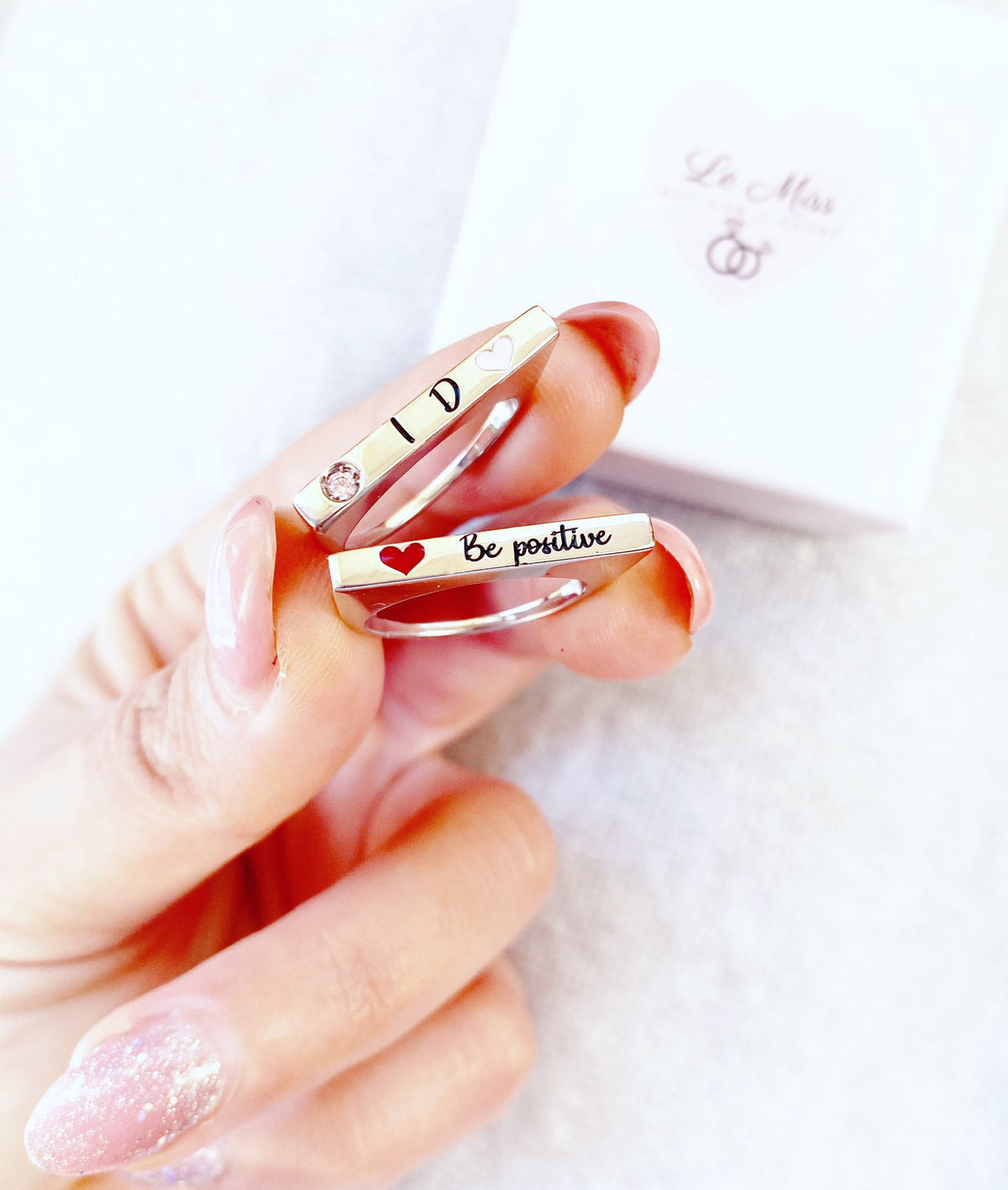 Anello squadrato personalizzato