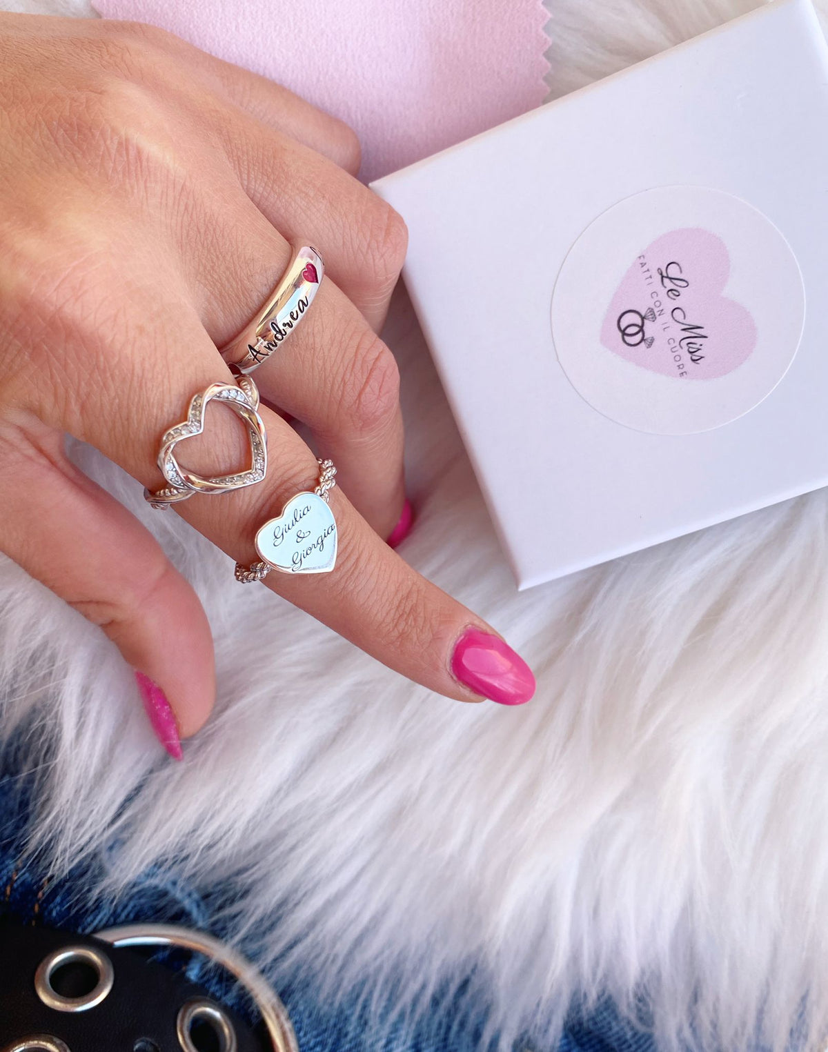 Anello cuore classico intreccio