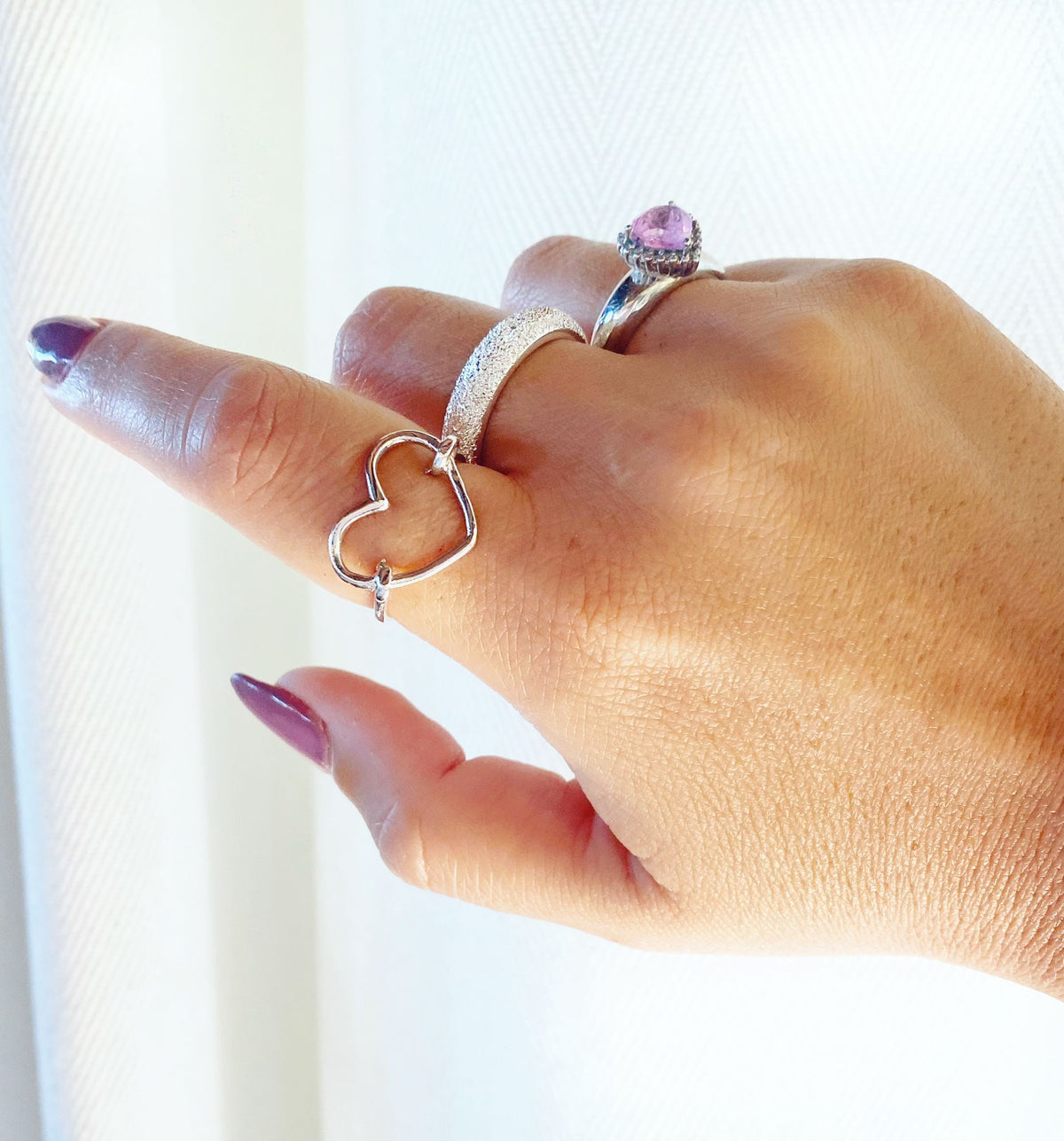 Anello open heart artigianale