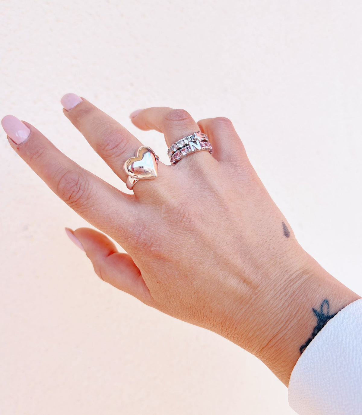 Anello cuore big bombato