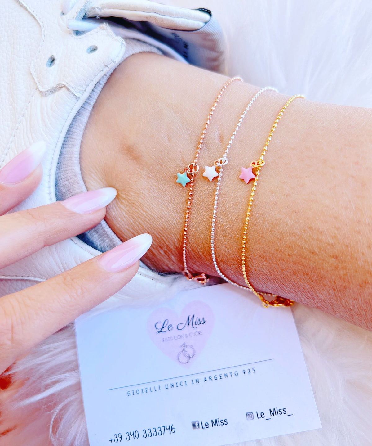 Cavigliera micro stellina o cuori
