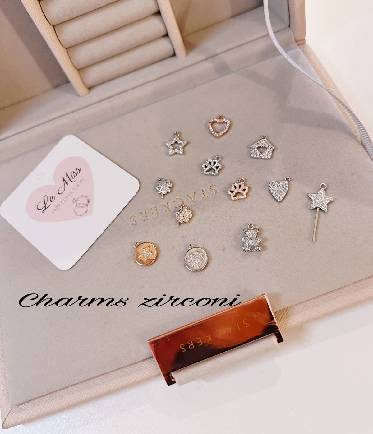 Collane rainbow charms zirconi