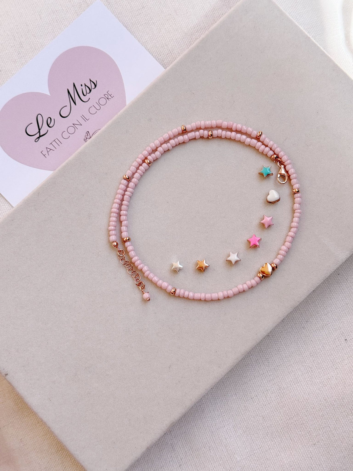 Bracciale rocaille charms connettori