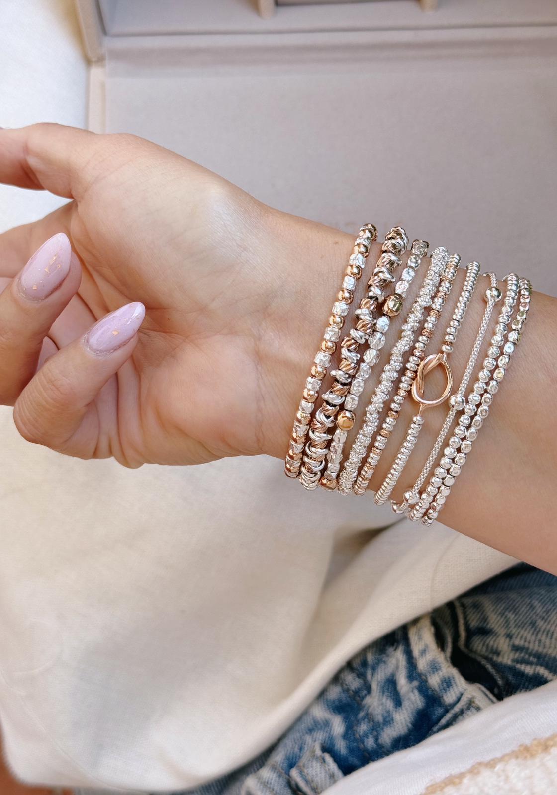 Bracciale filo diamantato mix sfere