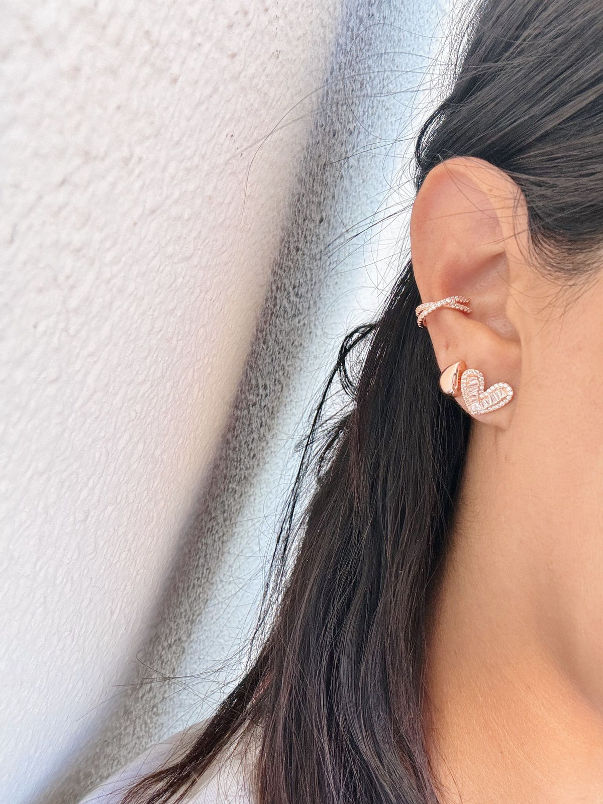 Ear cuff doppia fila zirconi
