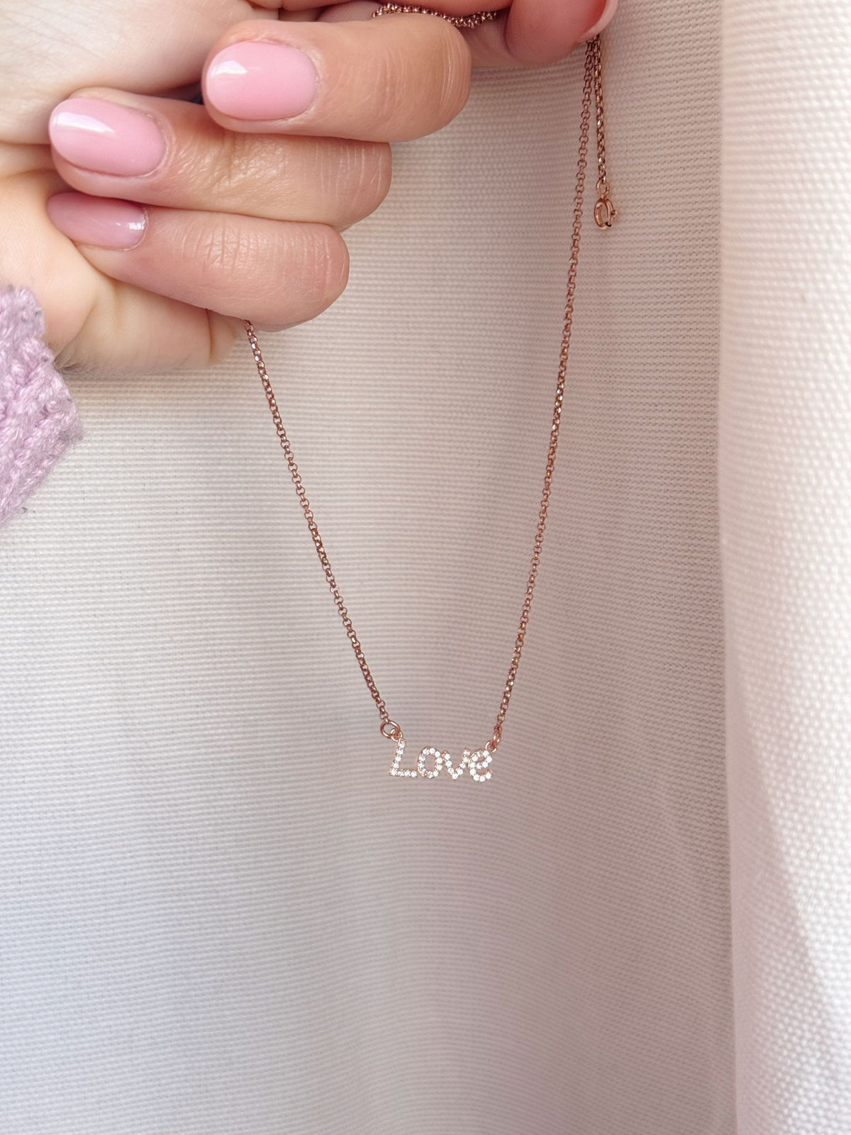 Collana love zirconi