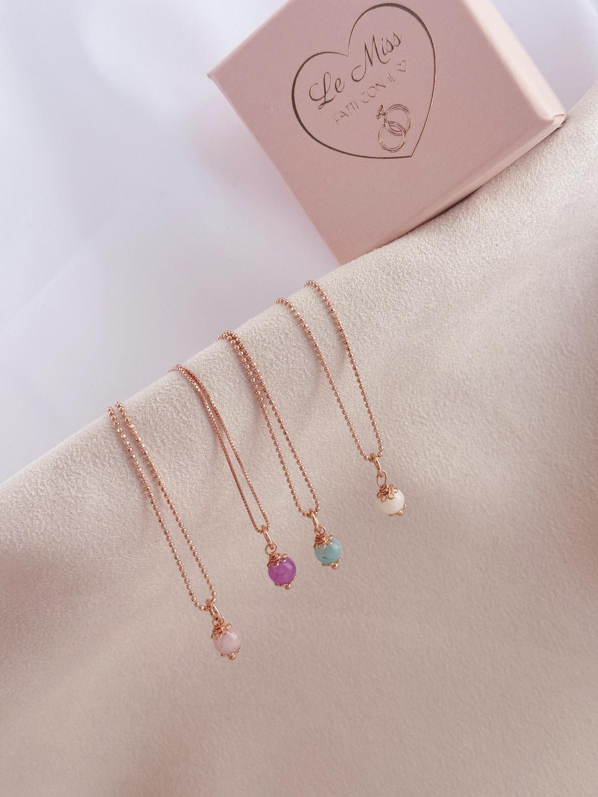 Collana pietra di quarzo