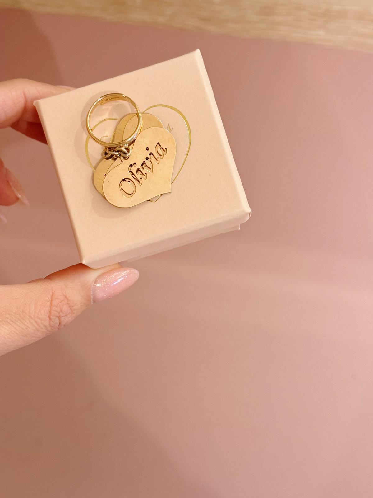 Anello cuori big pendenti