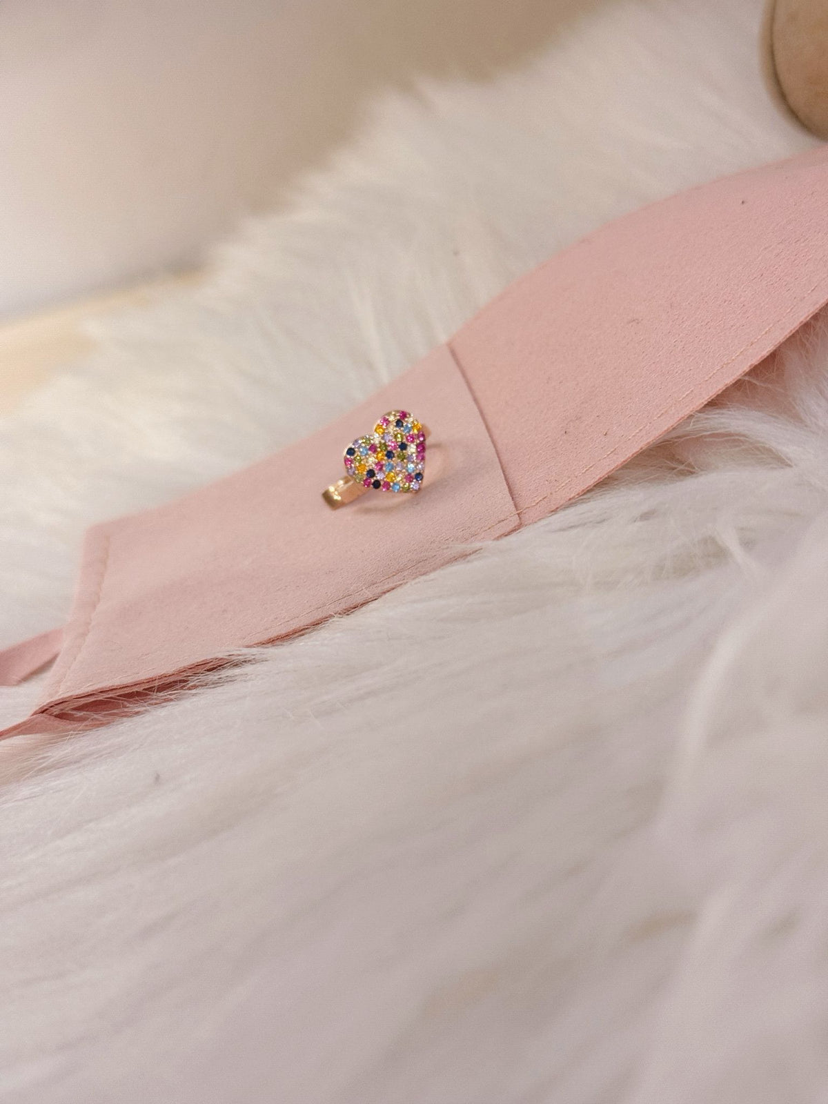 Ear cuff cuore luxury zirconi colorati