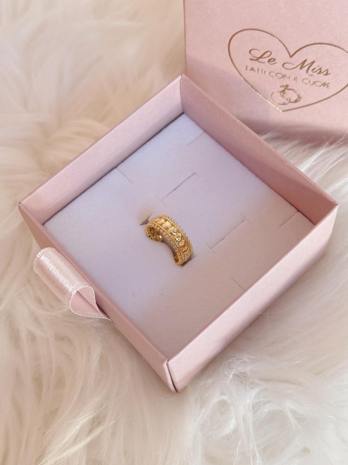 Ear cuff maglia cuori