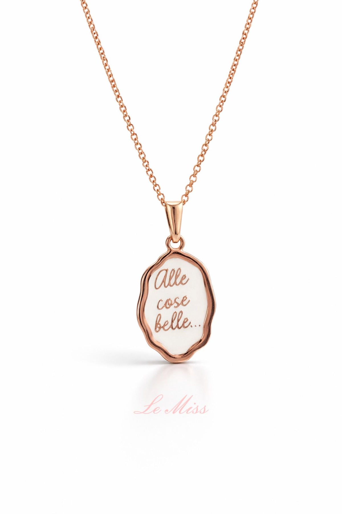 Collana medaglietta frase personalizzabile