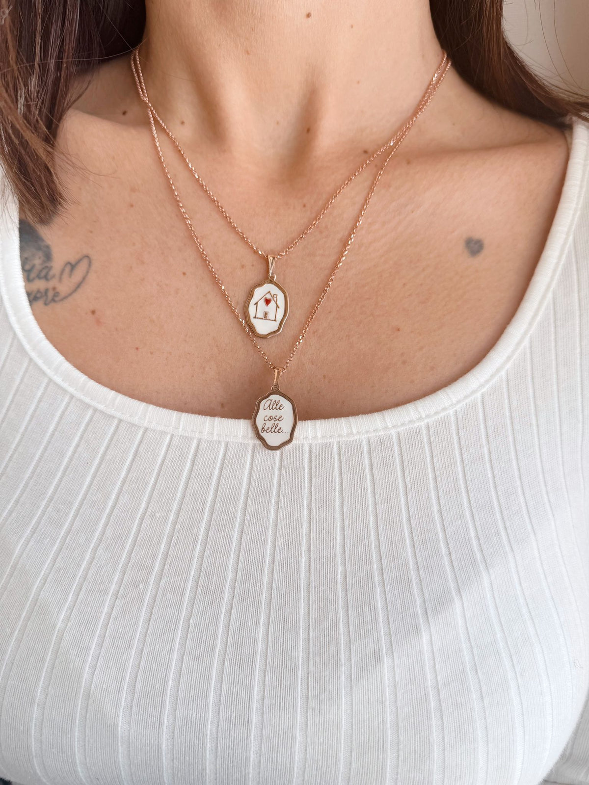 Collana medaglietta frase personalizzabile