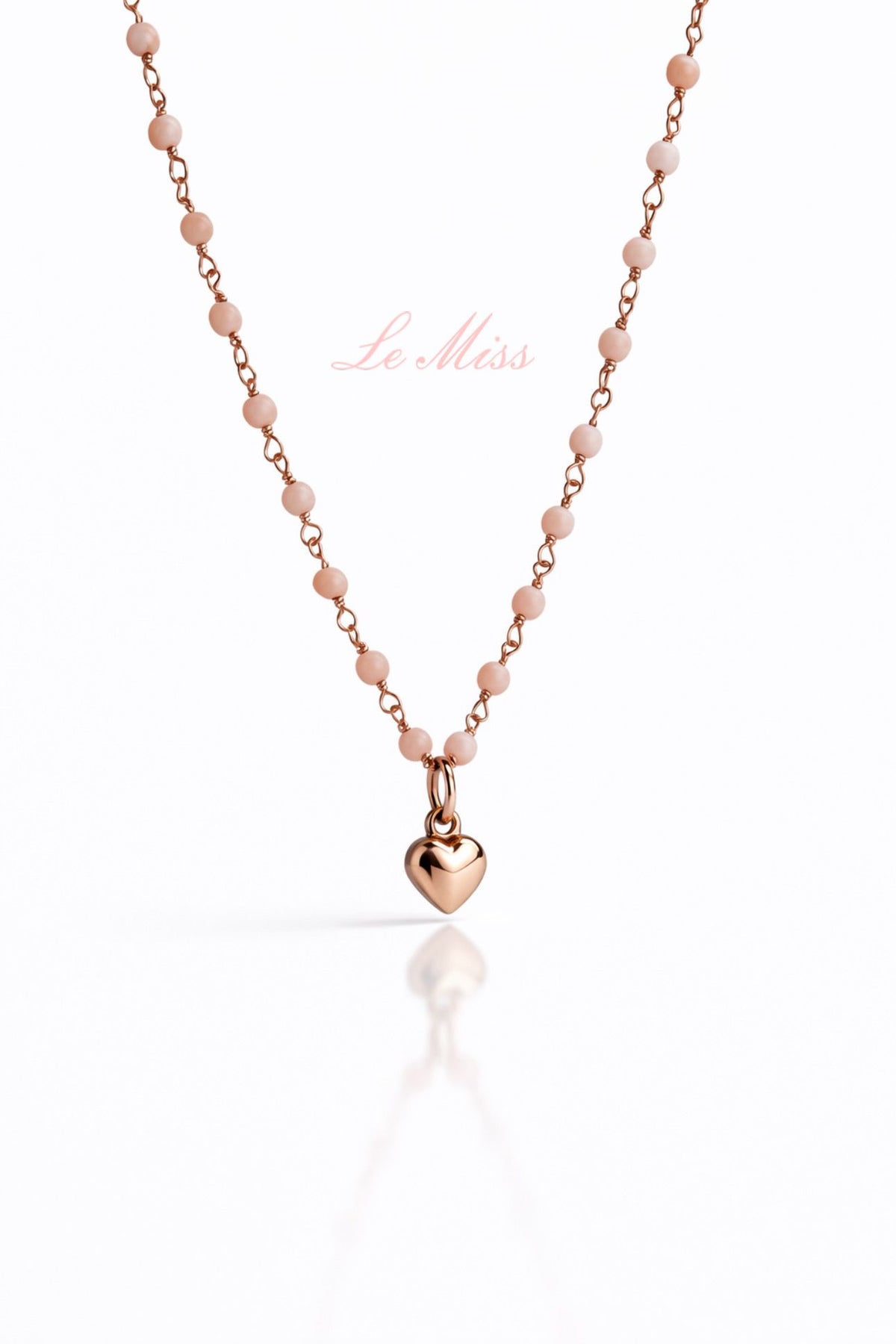 Collana heart opale