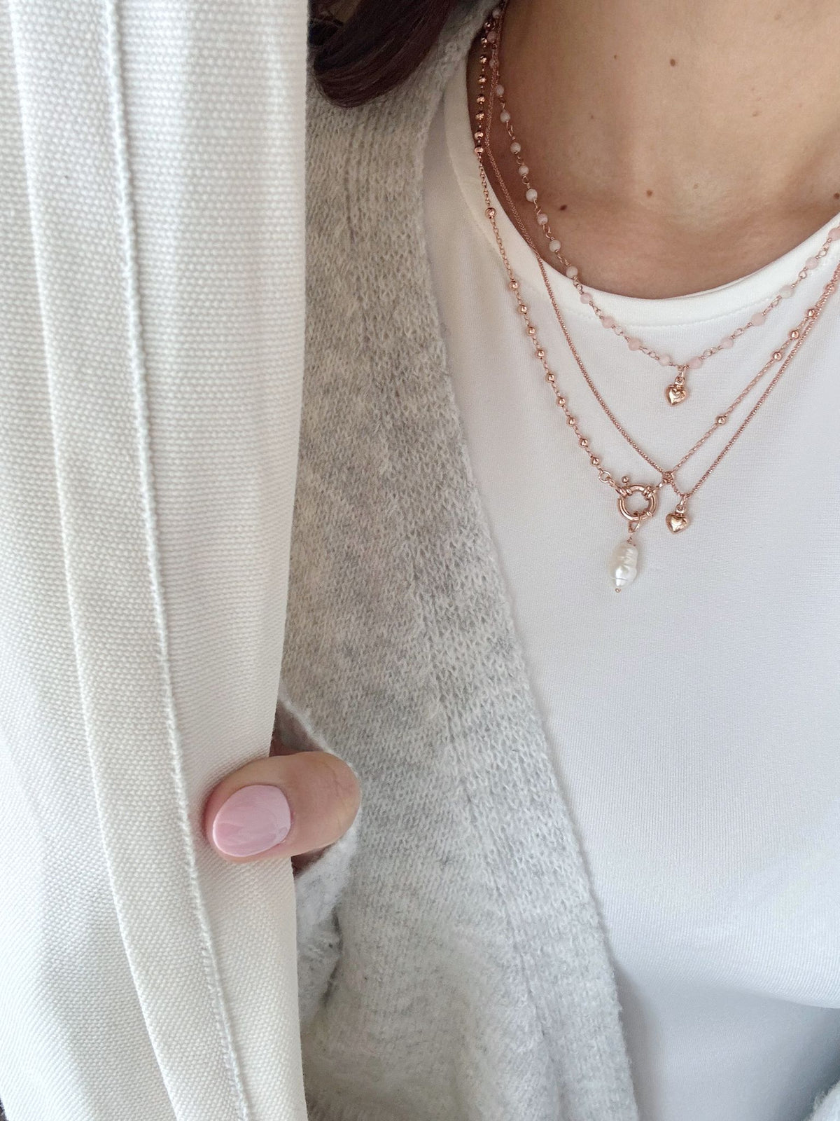 Collana timone perla big