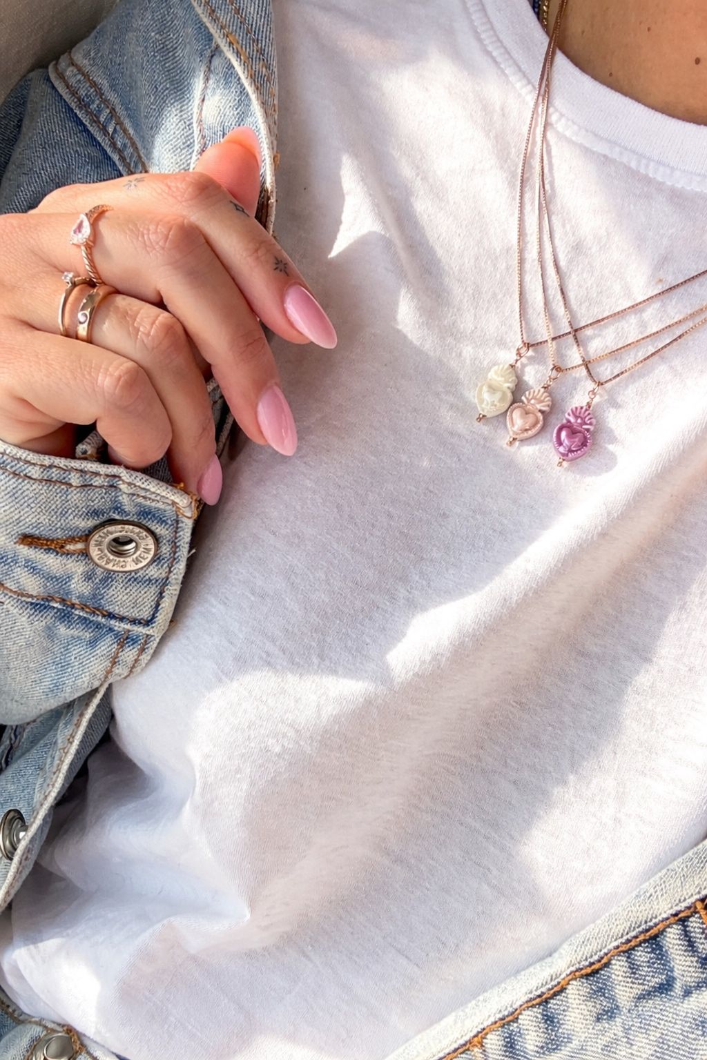 Collana cuore fiammante smaltato