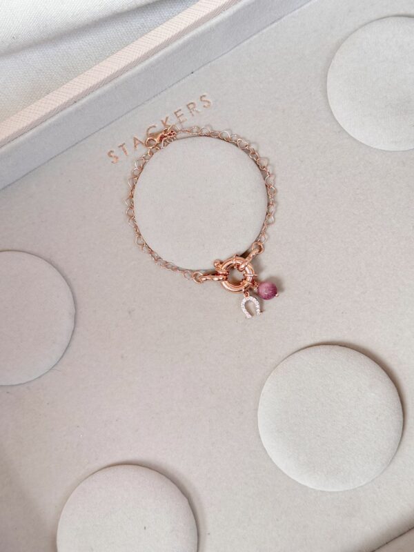 Bracciale cuori open e timone